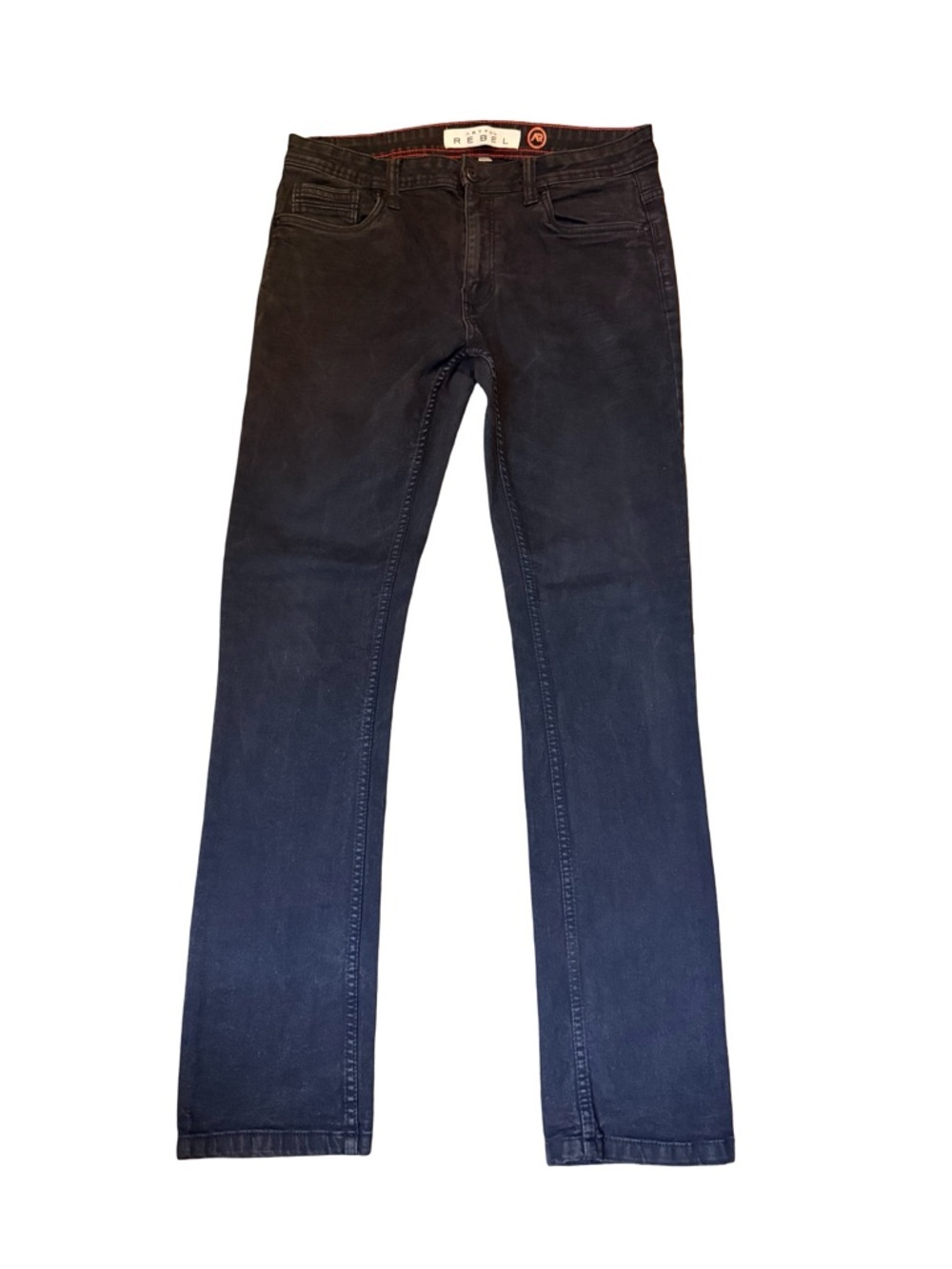 Artful Rebel  Men's Slim Straight Jeans in burnout black fade size 34x32
